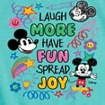 thumbnail image 3 of Disney - Mickey Mouse - Laugh More, Have Fun, Spread Joy - Toddler & Youth Girls Short Sleeve Graphic T-Shirt, 3 of 5