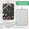 thumbnail image 3 of 2 Pack Pot Holders for Kitchen Heat Resistant Hot Pads Sets for Cooking Baking Vintage Christmas Decorations Pattern, 3 of 7