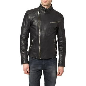 Excelled 7996BM Mens Big & Tall Asymmetrical Motorcycle Leather