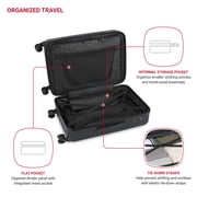 SWISSGEAR Stride Hardside Medium Checked Spinner, Black