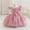 Pink, variant on SERTG Little Girls' Party Dress Sheer Paneled Skirt with Back Zipper Short Sleeve Round Neck Princesse Outfit for 6 Months-4 Years(Beige,4 Years)