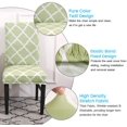 thumbnail image 4 of Dining Chair Cover Set of 4 Stretch Spandex Short Dining Chair Protective Cover Removable Chair Protector Seat Covers for Dining Room Wedding Banquet Party (Green+White), 4 of 8