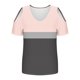 thumbnail image 4 of Puntoco Liquidación de blusas cortas para mujer, blusas estampadas para mujer, blusas de manga corta con escote en V y hombros descubiertos, blusas de moda, 4 of 5