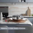 thumbnail image 4 of Deeps Fryer Pot Tempura Frying Pot With Lid 304 Stainless Steel With Temperature Control And Oil Drip Drainer Rack For Kitchen French Fries, 4 of 5