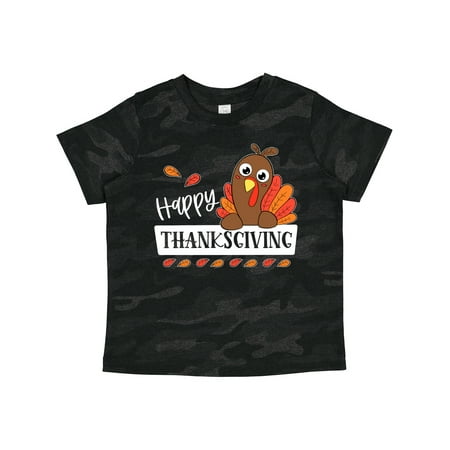 

Inktastic Happy Thanksgiving Cute Turkey Gift Toddler Boy or Toddler Girl T-Shirt