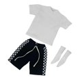thumbnail image 4 of Camisetas y pantalones para muñecas de 12 pulgadas, accesorios de decoración para muñecas, decoración de manga corta para cosplay Blanco, 4 of 9