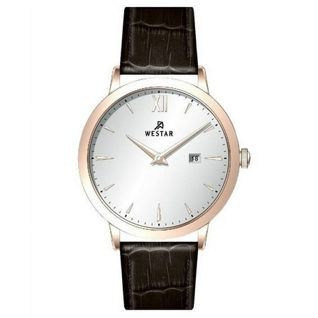 Westar Profile Leather Strap Silver Dial Quartz 50214PPN627 Men's Watch
