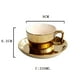 thumbnail image 2 of Taza de café de cerámica de taza y platillo de té / chapados en oro Taza de espresso de cerámica, Fanmusic Taza de café de cerámica, 2 of 7