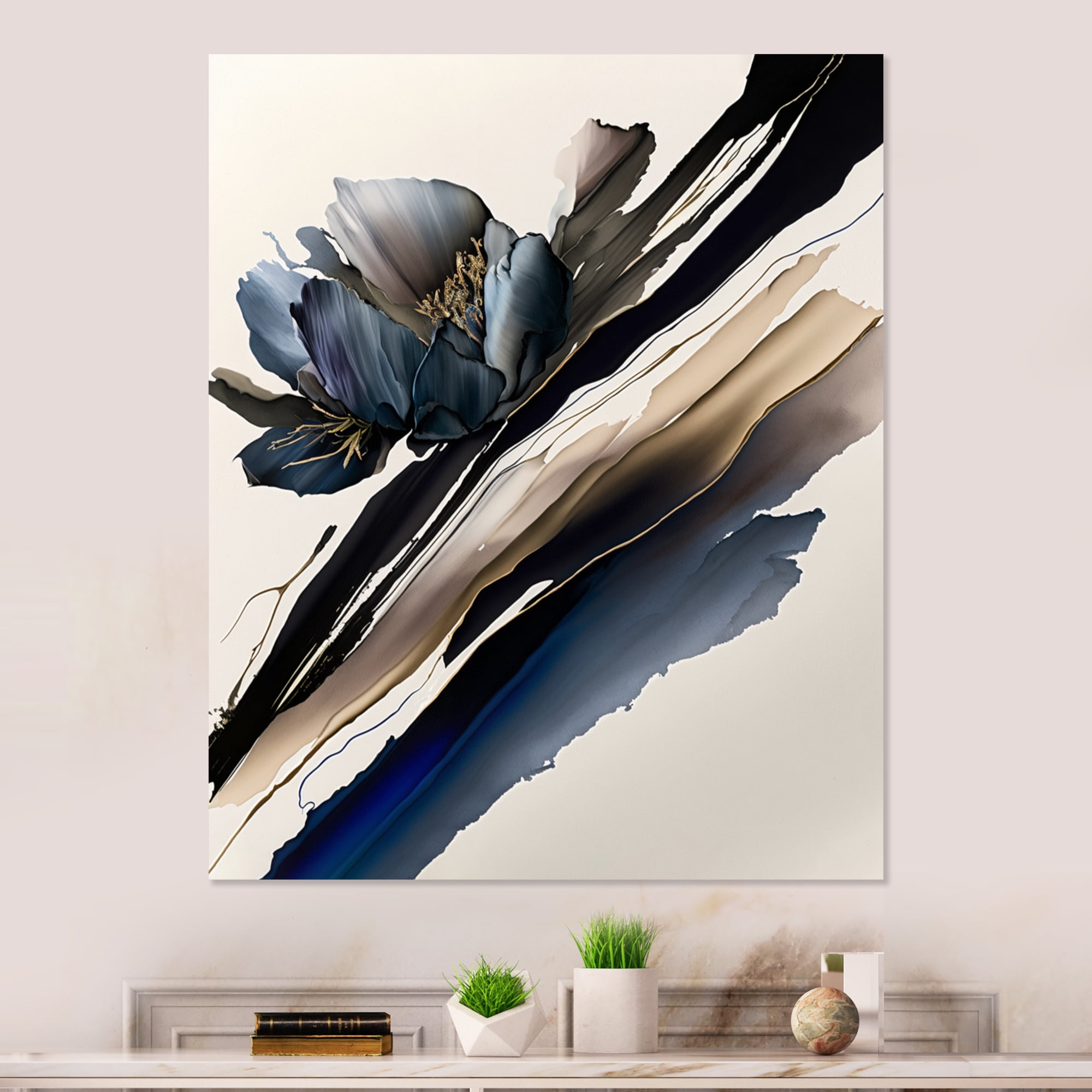 Designart Hyperrealistic Peony Flowers I Canvas Wall Art
