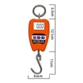 thumbnail image 4 of Mini báscula de grúa, Klau portátil 200 kg / 400 lb Báscula digital de servicio pesado Pantalla LCD con retroiluminación para el mercado de agricultores domésticos Pesca Caza Negro y rojo Ormromra LH-0628, 4 of 4