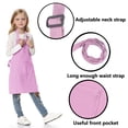 thumbnail image 3 of TOPTIE Kids Aprons with Pocket & Adjustable Strap, Child Chef Bib Apron for Kitchen Cooking Baking Painting-Light Pink-XL, 3 of 8
