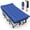 Blue bed+Blue cot, variant on Oswerpon 79x32'' XXL Folding Camping Cot with Mattress,900LBS Heavy Duty Sleeping Cots, for Camping, Hiking, Travel, Office Break
