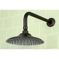 thumbnail image 4 of Kingston Brass K135A5CK Victorian 5-1/4-Inch Round Raindrop Brass Shower Head with 12-Inch Shower Arm in Oil Rubbed Bronze, 4 of 7