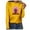Yellow, variant on IROINNID Reduced Breast Cancer Pullover for Women Breast Cancer Awareness Loose Top Long Sleeve Sweatshirt Pullover Blouse,Red