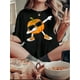 thumbnail image 1 of Camiseta básica para mujer veranoWomen's Fun Pumpkin Graphic Tee - Casual Crew Neck Short Sleeve T-Shirt, Stretchy & Machine Washable, Perfect for SummerFather's Day, Mother's Day, New Year, Spring, 1 of 7