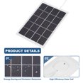 thumbnail image 3 of 3W Solar Panels for Security Camera, 5V 0.6A USB Solar Panel Charger with Micro USB & USB-C Port, White, 3 of 6