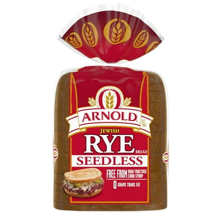 Arnold Jewish Rye Bread Seedless 16 oz (Pack of 2)
