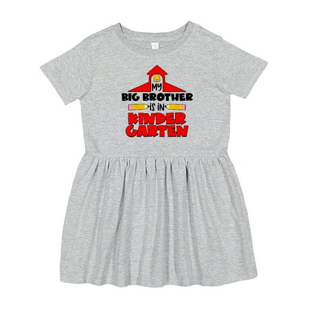 

Inktastic My Big Brother is in Kindergarten School House with Bell Girls Toddler Dress
