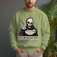 thumbnail image 2 of Men's 330g 100% Cotton Skull Pattern Dropped Shoulder Crew Neck Sweatshirt, 2 of 15