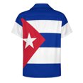 thumbnail image 4 of Camisas de manga corta con botones y estampado 3D de la bandera de Cuba para hombre, camisas de guayabera cubana, camisetas de playa, camisas hawaianas, ropa para hombre, camisetas 2024, 4 of 5