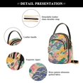 thumbnail image 4 of FORMRS Crossbody Bag for Women Quilted Travel Shoulder Cell Phone Purse with Chain Strap Handbag, Yellow Floral Wave, 4 of 7