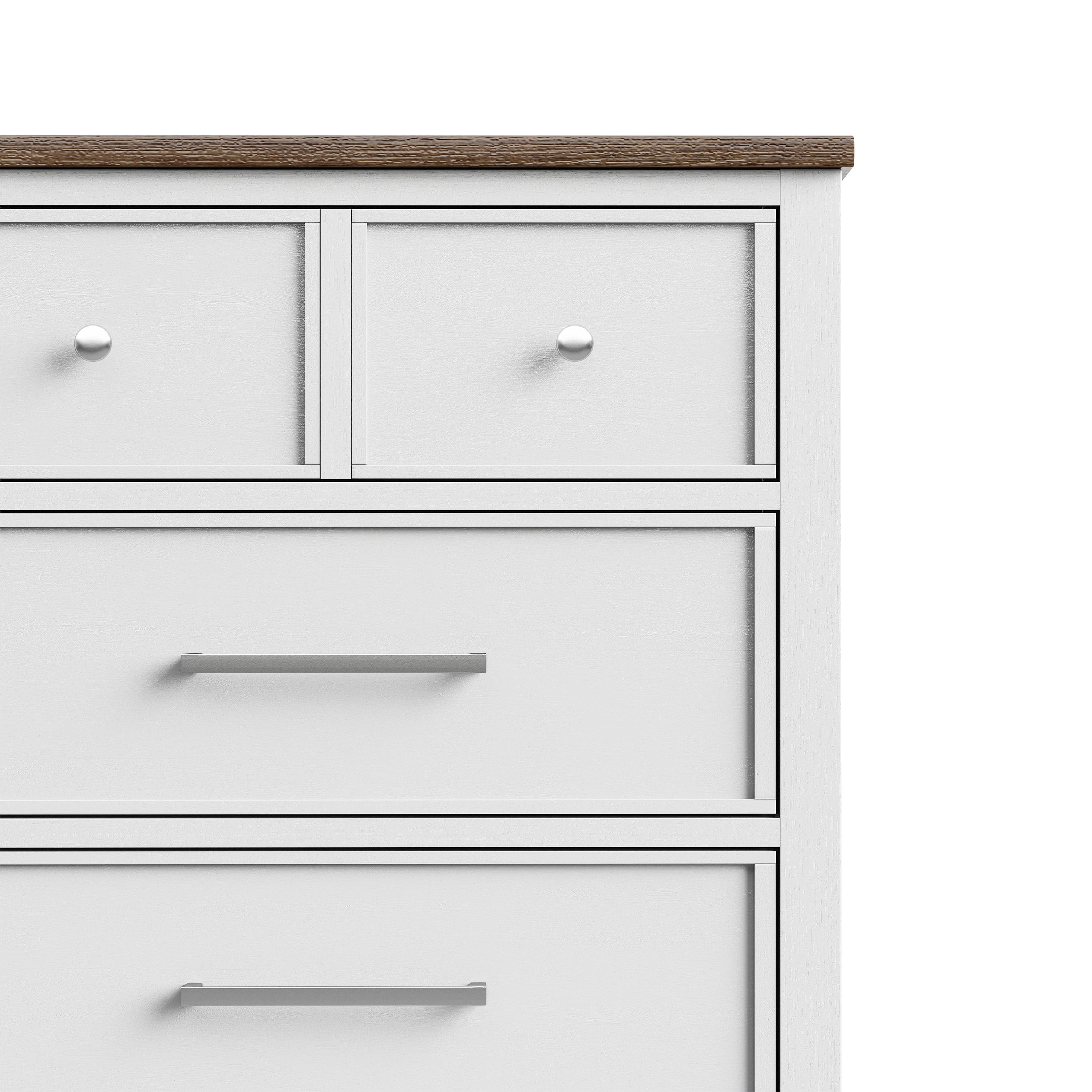 Furniture of America Yvara Modern 4-Drawer Vertical Dresser, White