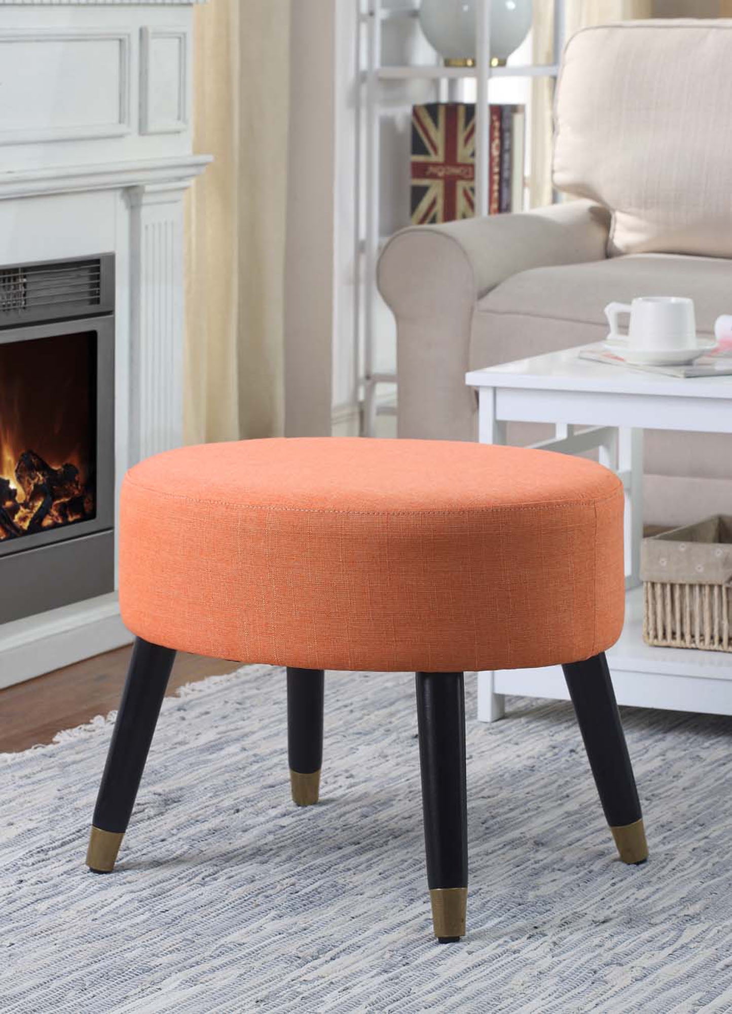 Convenience Concepts Mid Century Ottoman Stool