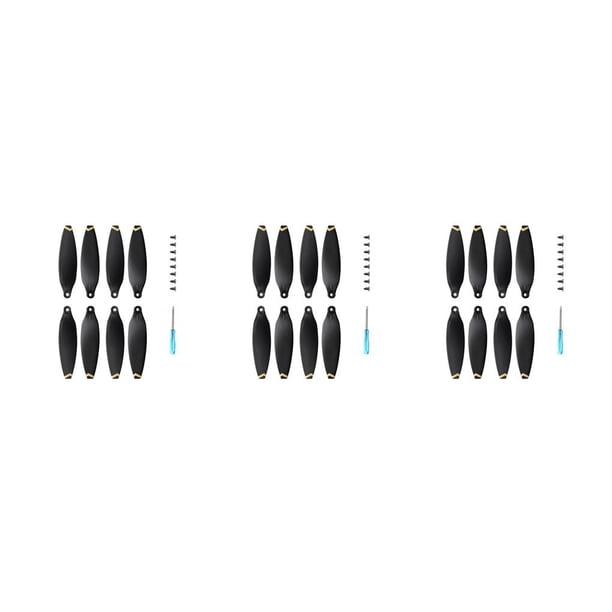 Sidaley 8 piezas de hélice de plástico para drones, hélices de cuadricóptero desmontables, repuesto de pieza para X8 MINI con tornillo de Oro 3piezas