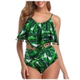 thumbnail image 4 of iTNHFP Paréos Rouges pour Femmes Maillot de Bain 2023 Bikini Trois Couleurs Bretelles Imprimées Ajustable Grande Taille Maillot de Bain pour Femmes, 4 of 5