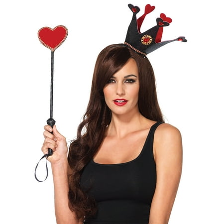 Leg Avenue Women's Crown and Scepter Costume Accessory, Black/Red, One Size