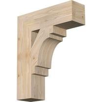 Ekena Millwork 5 1/2"W x 20"D x 24"H Merced Block Smooth Bracket, Douglas Fir