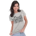 thumbnail image 4 of Inspirational Create The Future Quote Womens Slim Fit Graphic Tee Brisco Brands L, 4 of 5