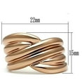 thumbnail image 4 of Luxe Jewelry Designs Rose Gold Women's Freeform Ring - Size 5 (Pack of 3), 4 of 4