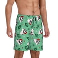 thumbnail image 2 of Logiee Christmas French Bulldog Print Men's Pajama Shorts with Drawstring & Pockets,Sleep Shorts for Men,Sleepwear Bottoms,Elastic Waistband Loungewear-Small, 2 of 6