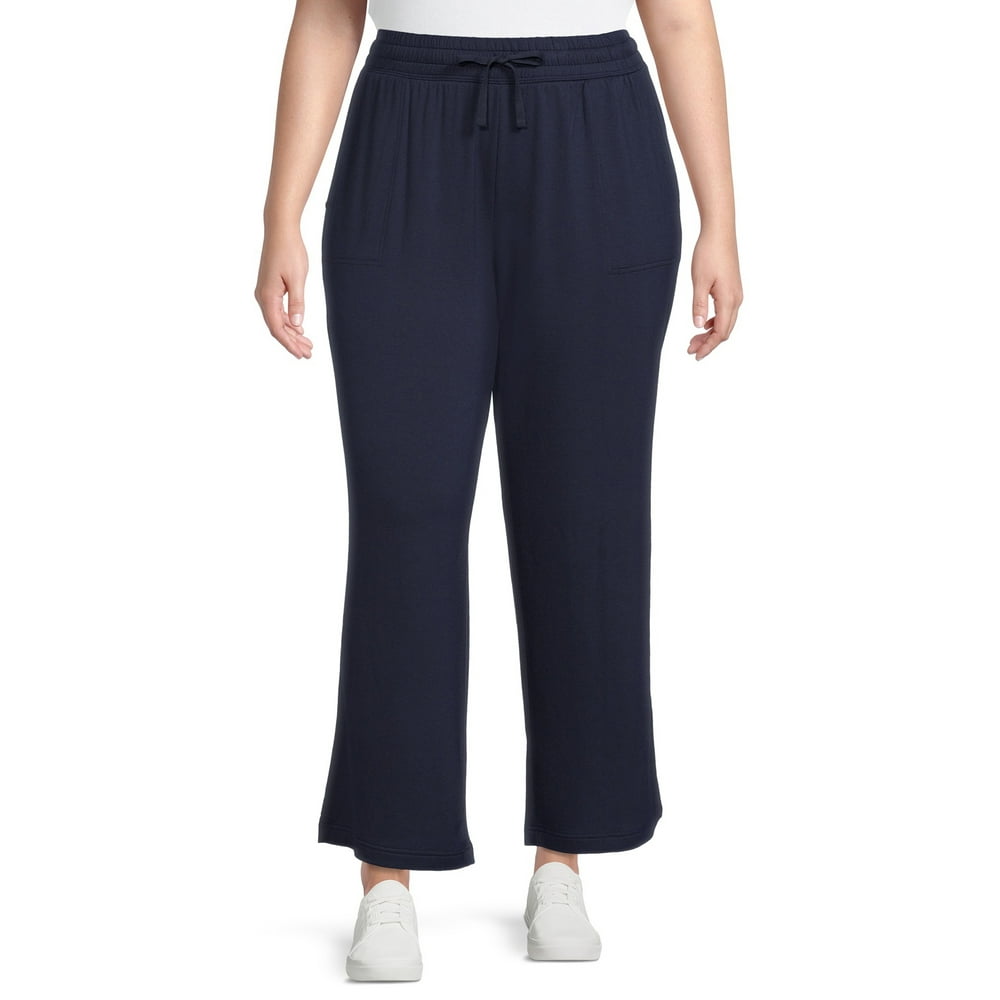 Terra & Sky - Terra and Sky Womens Plus Size Knit Pants - Walmart.com ...