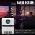 thumbnail image 3 of Proyector WiFi 5G Mini Proyector Portátil 600ANSI 13000 Lm con Pantalla de 30''-200" Enfoque Eléctrico Altavoces Estéreo HiFi Duales Proyector de Películas Caseras, 3 of 8