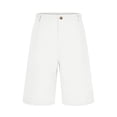 thumbnail image 4 of Men's Linen Shorts Classic Slim - Elastic Waist Summer Beach Pants, 7 Inch Inseam, 70% Rayon 30% Linen, 4 of 6