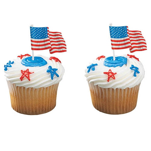 American Flag Cupcake Picks