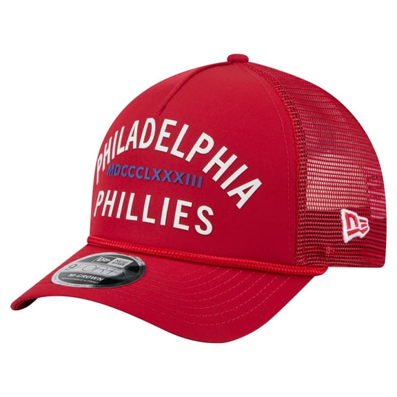 Men's-New Era  Red Philadelphia Phillies Minimalist 9FORTY A-Frame Adjustable Hat