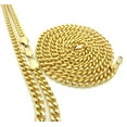 thumbnail image 4 of Hip-Hop Style Rapper's 8 mm 30" & 36" Cuban Chain Necklace Set, Gold-Tone, 4 of 4