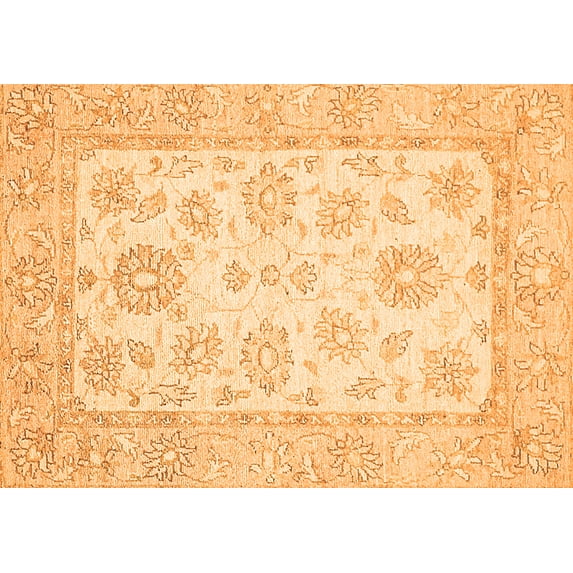 Ahgly Company Indoor Rectangle Oriental Orange Traditional Area Rugs, 8' x 12'