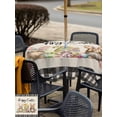 thumbnail image 4 of Easter Gnomes Outdoor Tablecloth - 60x60 Inch Square Dining Table Cover, Eggs Bunny Spring Daisy Flower Vintage Plaid Waterproof Outdoor Table Cloth with Umbrella Hole & Zipper for Picnic/Patio/Party, 4 of 7