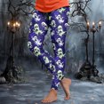 thumbnail image 2 of mgoYE Halloween Pajamas Pants Women Cute Pumpkin Ghost Print PJs Bottoms Causal Soft Long Lounge Pants Sleepwear Leggings Women Size S, 2 of 7
