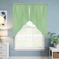 thumbnail image 6 of Green Kitchen Window Curtains, Swag Curtains Valance for Bedroom Living Room Bathroom, Minimalist Solid Color Modern Abstract Rod Pocket Window Treatment Curtain Block Drapes 2 Panels 28"x36", 6 of 9