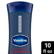 Vaseline Men Extra Strength 3-in-1 Face, Hands & Body Lotion for Men For Dry Skin with Ultra-Hydrating Lipids, 10 fl oz