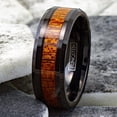 thumbnail image 5 of Men's Wedding Band Rings - Black Brown Wood Grain - Wedding Rings for Men and Women, 5 of 5