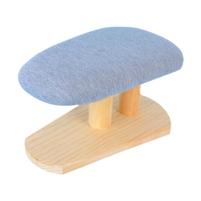 Tabla de planchar pequeña, Base de madera, cubierta de repuesto con borde elástico, tabla de planchar, taburete de planchado para el hogar, puños de Gris 29cmx18cmx15cm