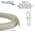 thumbnail image 3 of Recpro Rv - Sello De Vinilo Blanco Para Ventilación De Techo De Rv De 51 Pulgadas, Repuesto Para Ventilación De Techo Ventline Hengs Y Camco, Fabricado En Estados Unidos (Paquete De 2), 3 of 5