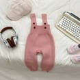 thumbnail image 2 of Hifoo Child Soft Knit Baby Overalls Jumpsuit With Adjustable Straps Girls Boys Autumn Outfit Onesie Trendy Solid Color Jumpsuit, 2 of 4