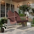 thumbnail image 2 of Wildridge Classic Adirondack Porch Swing, Cherrywood - Outdoor Weather Resistant Recycled Plastic Furniture for Patio, 2 of 4